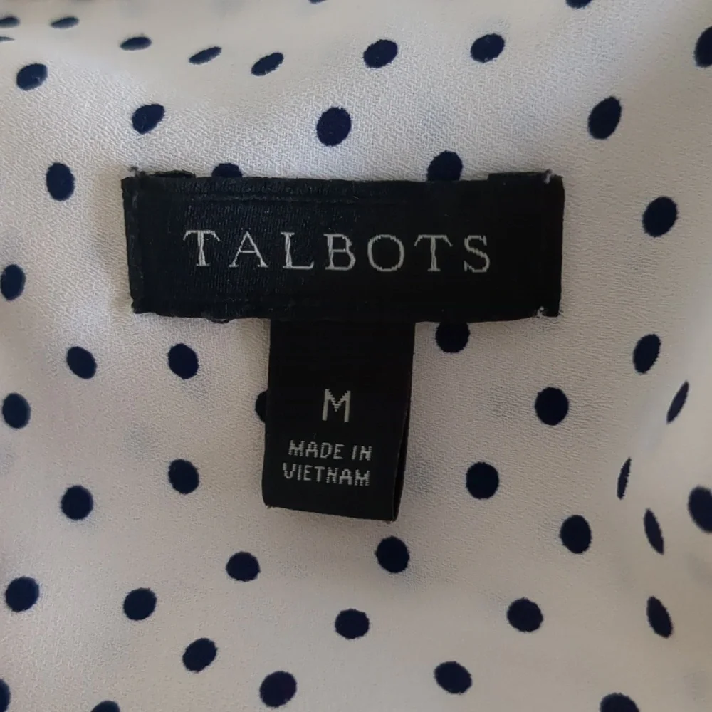Talbots - Ruffle Trim Blouse - Polka Dot - Picture 7 of 11
